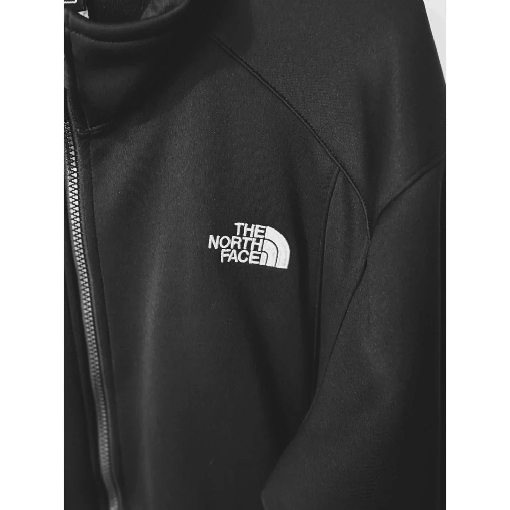 The North Face Softshell Jacket Men's Large Black Full Zip Fleece Lined SAME DAY